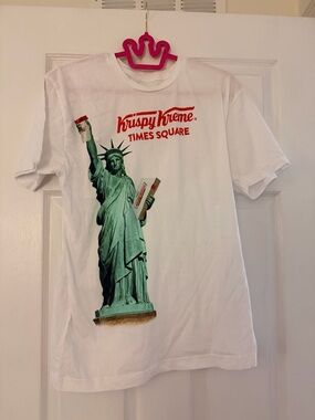 Krispy Kreme Times Square White Graphic Tee
